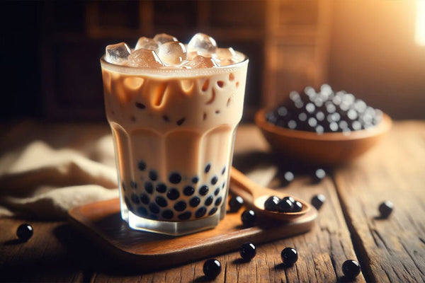 Thé au lait classique crémeux avec perles de tapioca moelleux