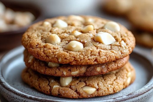 Biscuits à noix de macadamia au chocolat blanc décadent