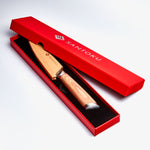 Haruta Couteau d'office japonais en acier damas VG10 de 4 pouces avec manche en bois et fourreau