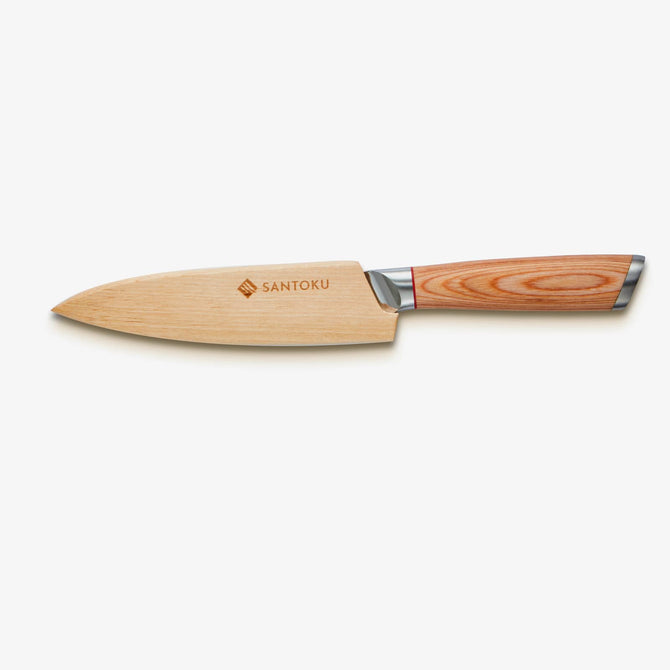 Haruta Couteau d'office japonais en acier damas VG10 de 4 pouces avec manche en bois et fourreau