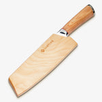 Haruta Couteau Nakiri japonais en acier de Damas VG10 de 7 pouces avec manche en bois et fourreau