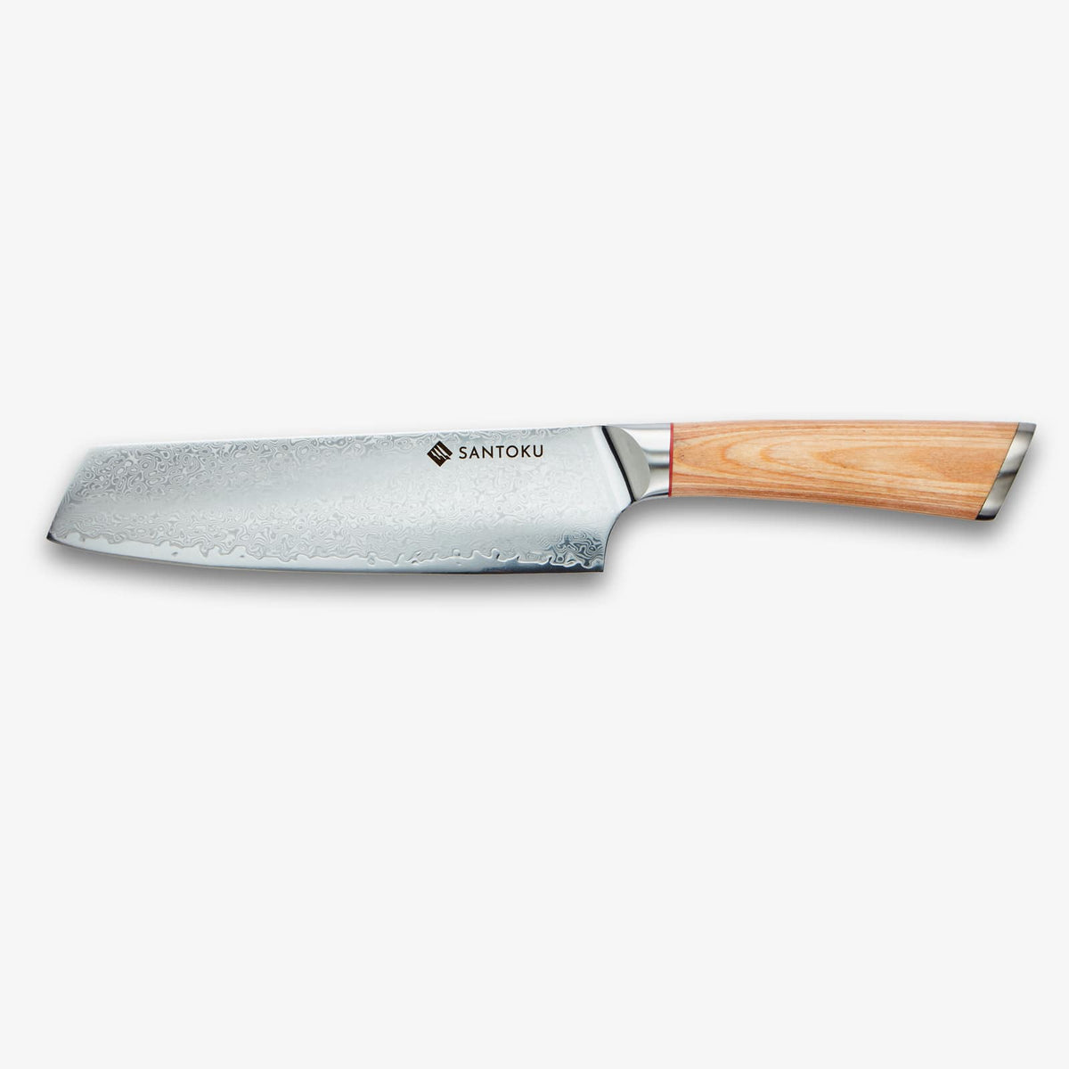Haruta 7 Inch VG10 Japanese Damascus Steel Nakiri Knife with Wooden Handle & Scabbard