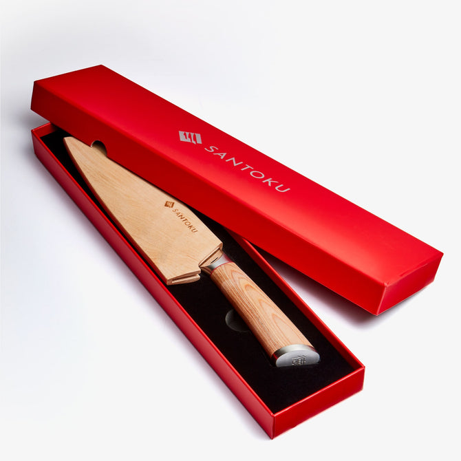 Haruta Couteau Nakiri japonais en acier de Damas VG10 de 7 pouces avec manche en bois et fourreau