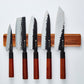 Ensemble de minato avec une grille de couteau en bois magnétique