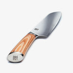 Haruta Couteau Santoku japonais en acier de Damas VG10 de 7 pouces avec manche en bois et fourreau