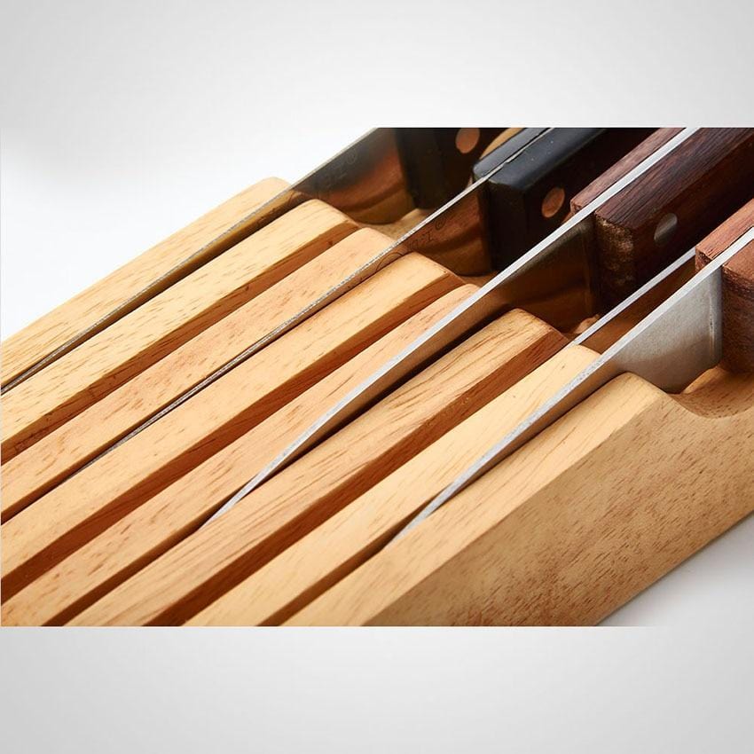 Dessin de couteau de cuisine | Organisateur en bois de table